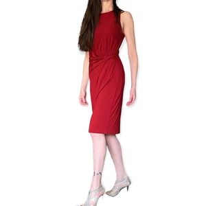 Lauren Ralph Lauren red faux wrap dress size 6